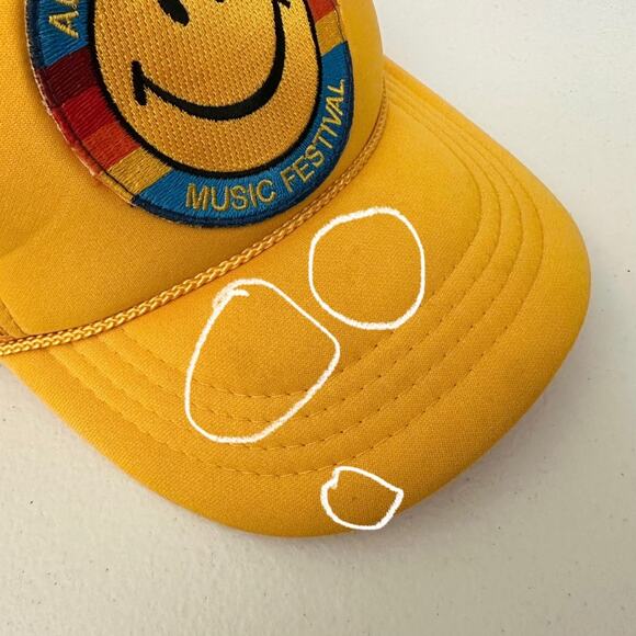 AVIATOR NATION Smiley Trucker Hat Austin City Limits Music Festival Rainbow Snap - Picture 5 of 11